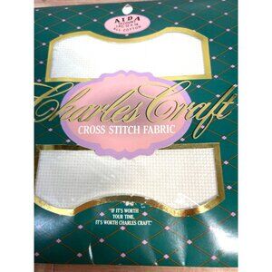 Charles Craft Aida 14 Count Cross Stitch Fabric 12" X 18" All Cotton